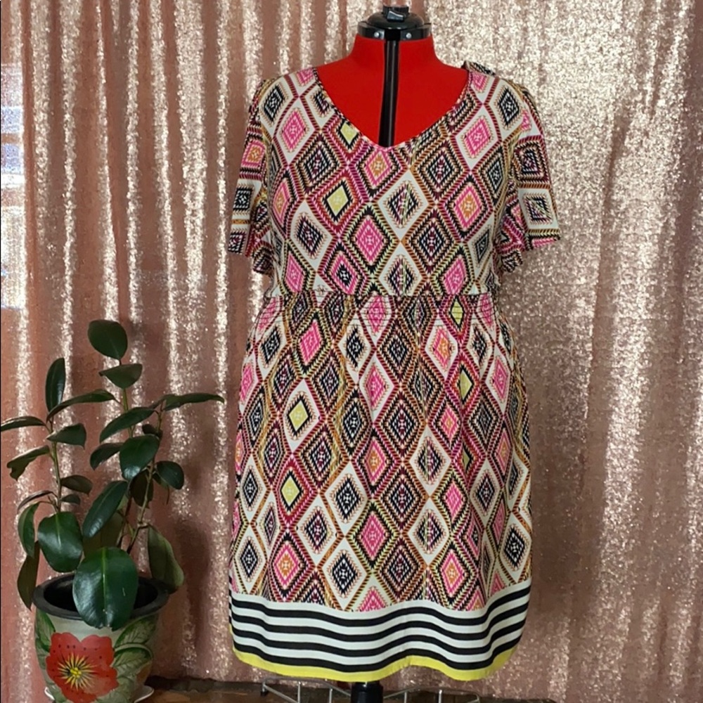 Diamond challis dress